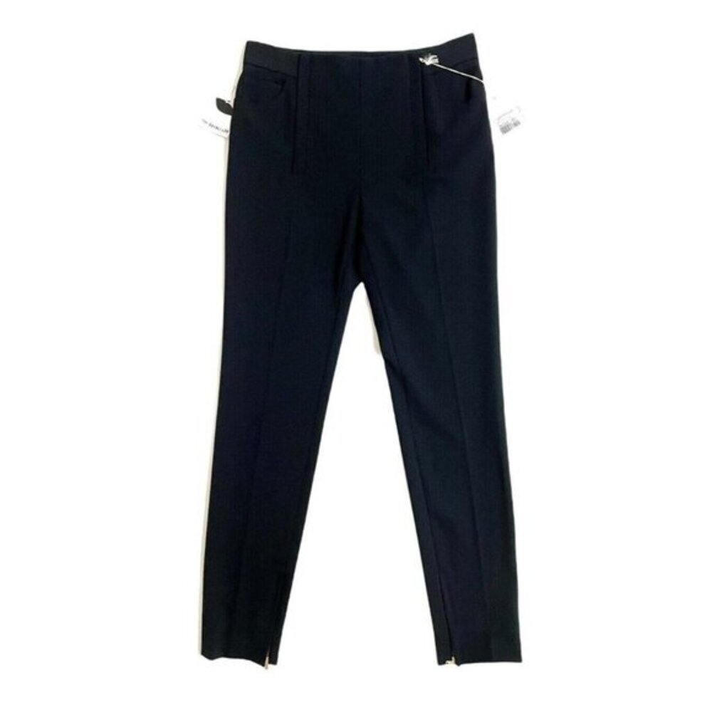 M Missoni Black Slim Pant Wool Blend Front/Ankle Zip SZ 40 IT/4 US NWT #2